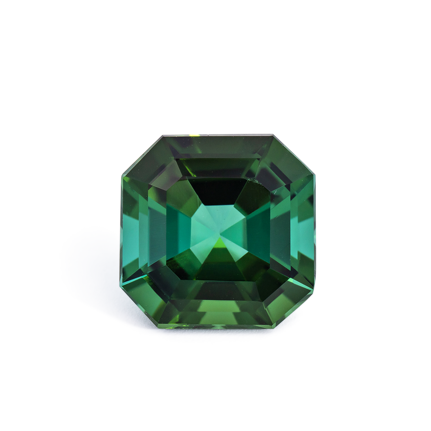 Turmalin - grün, asscher, 11x11 mm, 5.69 cts, Nr. TR991072