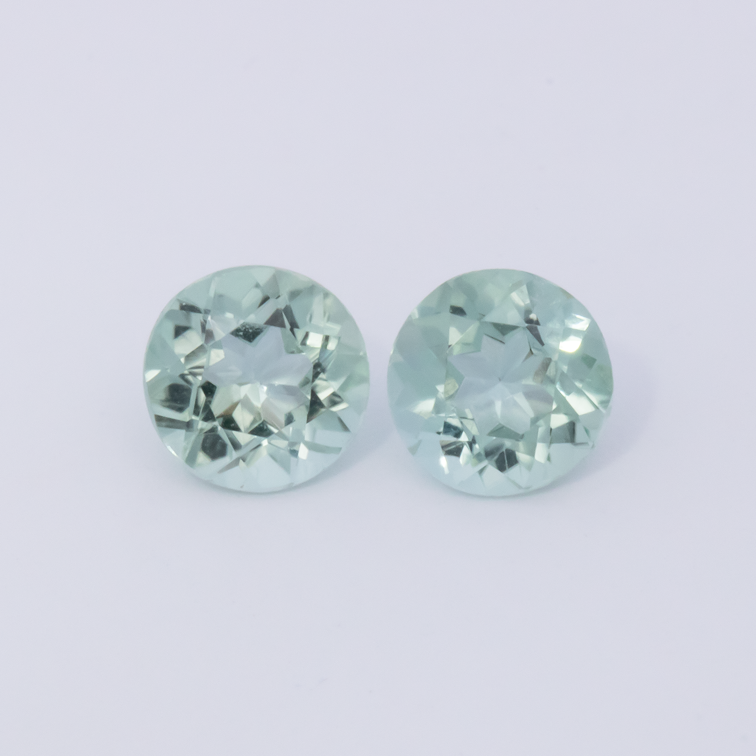 Turmalin Paar - grün, rund, 4.5x4.5 mm, 0.71 cts, Nr. TR991089