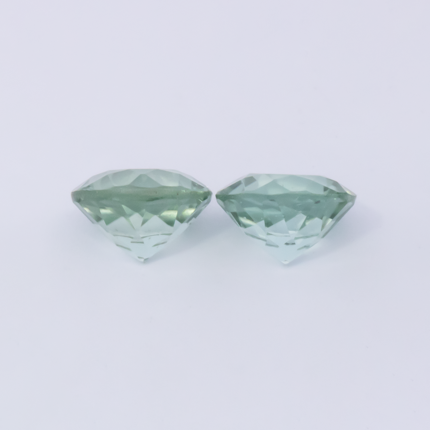 Turmalin Paar - grün, rund, 4.5x4.5 mm, 0.71 cts, Nr. TR991089