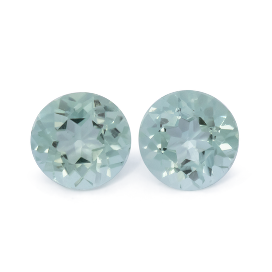 Turmalin Paar - grün & gelb, rund, 4.5x4.5 mm, 0.69 cts, Nr. TR991090