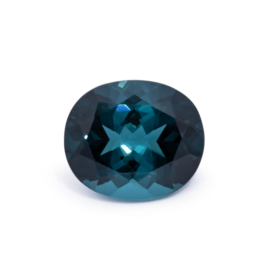 Turmalin - blau, oval, 10.4x9 mm, 3.53 cts, Nr. TR991093