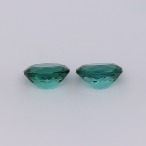 Turmalin Paar - blau & grün, oval, 6x5 mm, 1.26 cts, Nr. TR991100