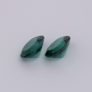 Turmalin Paar - grün & blau, oval, 6x5 mm, 1.16 cts, Nr. TR991101