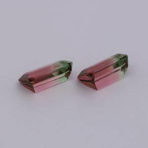 Turmalin Paar - bunt, achteck, 7.5x4.5 mm, 1.89 cts, Nr. TR991112