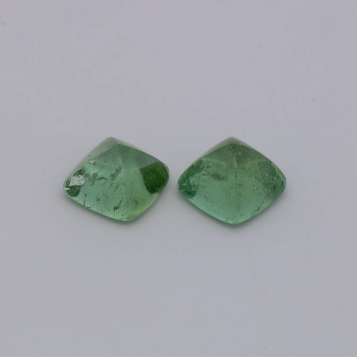 Turmalin Paar - grün, antik, 5x5 mm, 1.45 cts, Nr. TR991130