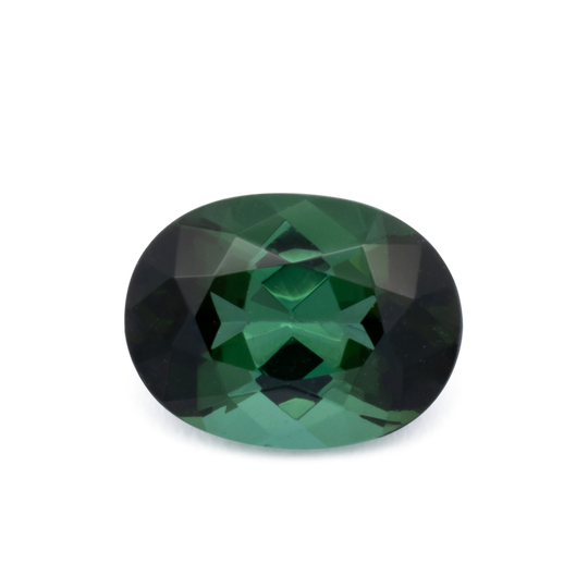Turmalin - grün, oval, 8.1x6.1 mm, 1.28 cts, Nr. TR991140