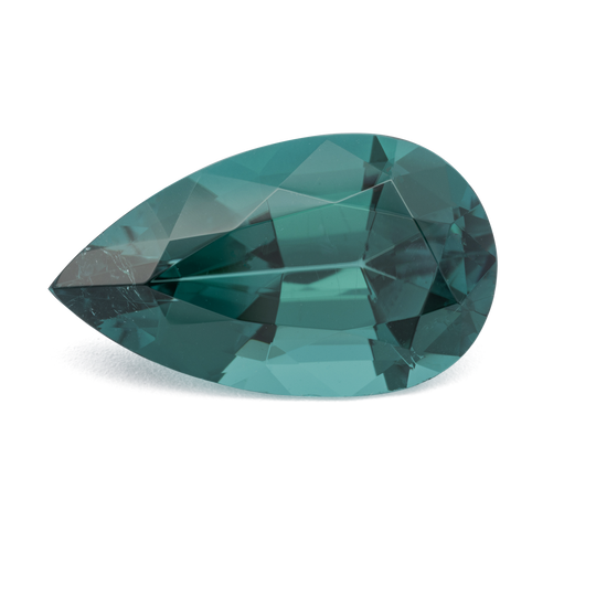 Turmalin - grün & blau, birnform, 12x7 mm, 2.19 cts, Nr. TR991223