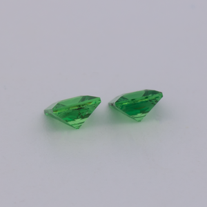 Tsavorit Paar - grün, rechteck, 3x3 mm, 0.29 cts, Nr. TS91021