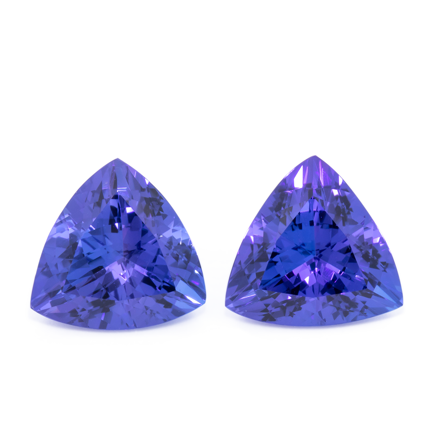 Tansanit Paar - blau, trillion, 11x11 mm, 9.07 cts, Nr. TZ99026