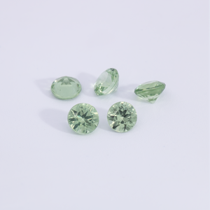 Sapphire - green, round, 3x3 mm, 0.13 - 0.16 cts, No. XSR11257