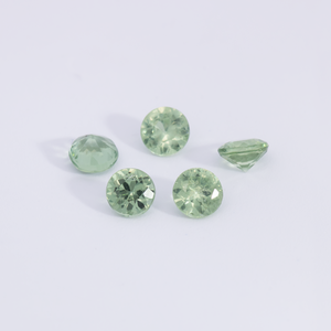 Sapphire - green, round, 3x3 mm, 0.13 - 0.16 cts, No. XSR11258