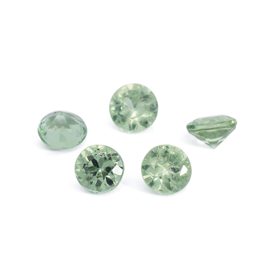 Saphir - grün, rund, 3x3 mm, 0.13 - 0.16 cts, Nr. XSR11258