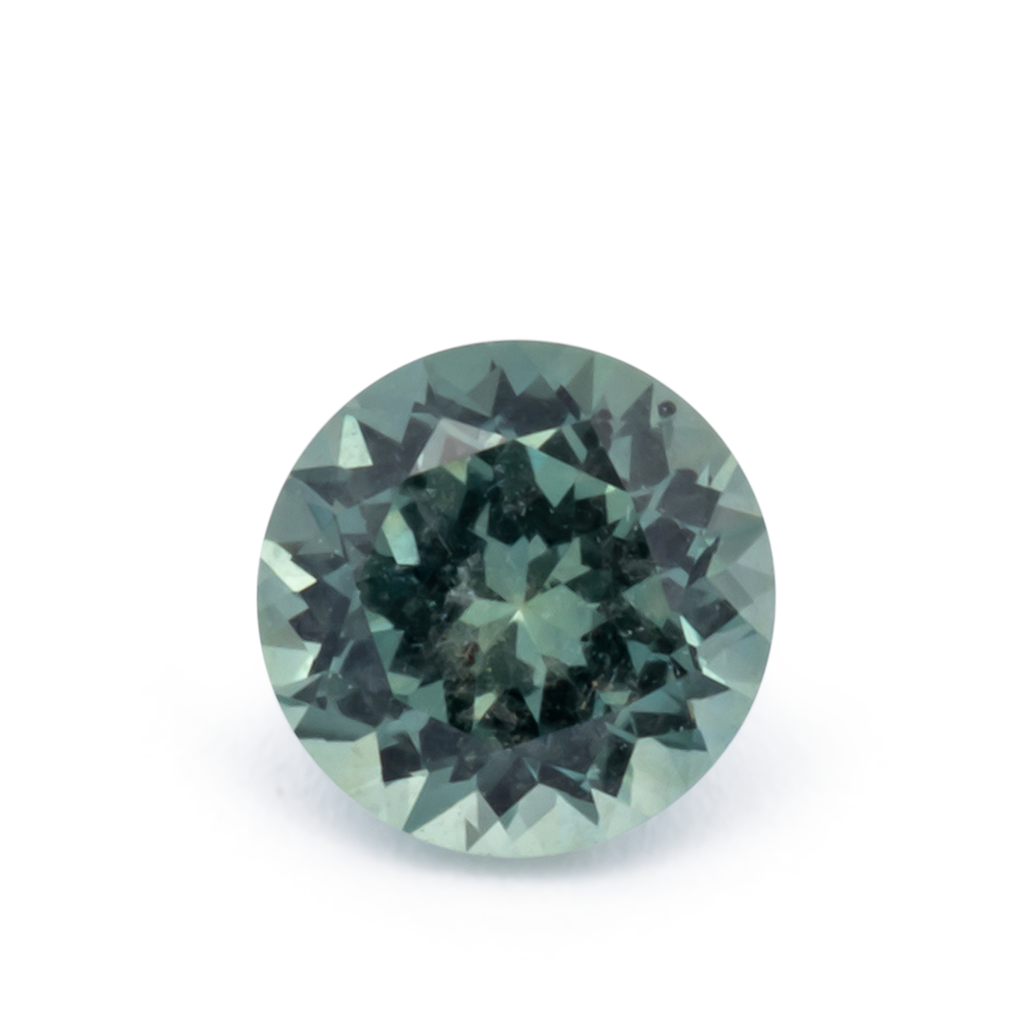 Saphir - grau & grün, rund, 4.1x4.1 mm, 0.33 cts, Nr. XSR11268