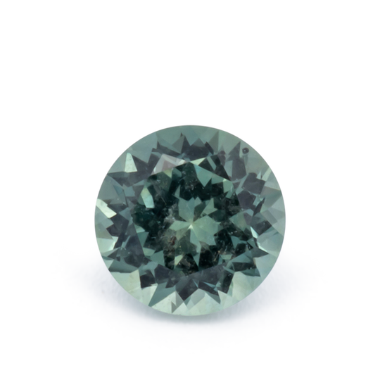 Saphir - grau & grün, rund, 4.1x4.1 mm, 0.37 cts, Nr. XSR11268