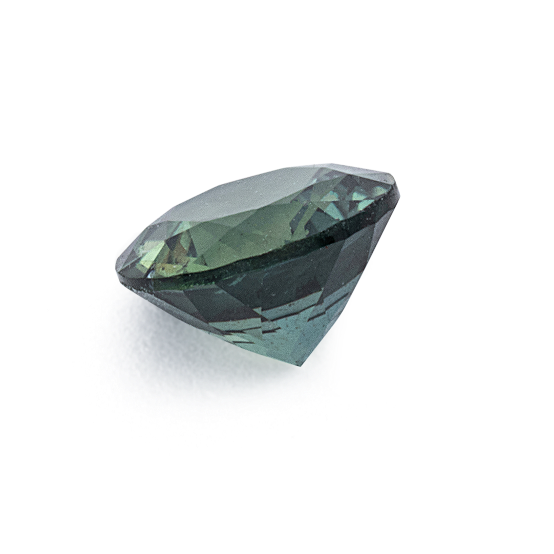 Saphir - grün, rund, 4.8x4.8 mm, 0.52 cts, Nr. XSR11281