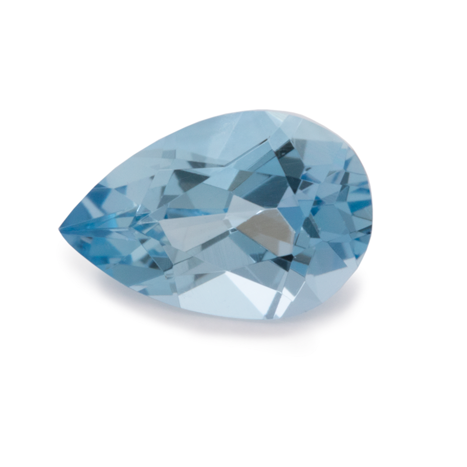 Aquamarine - AA, pearshape, 6x4 mm, 0.30-0.38 cts, No. A04002