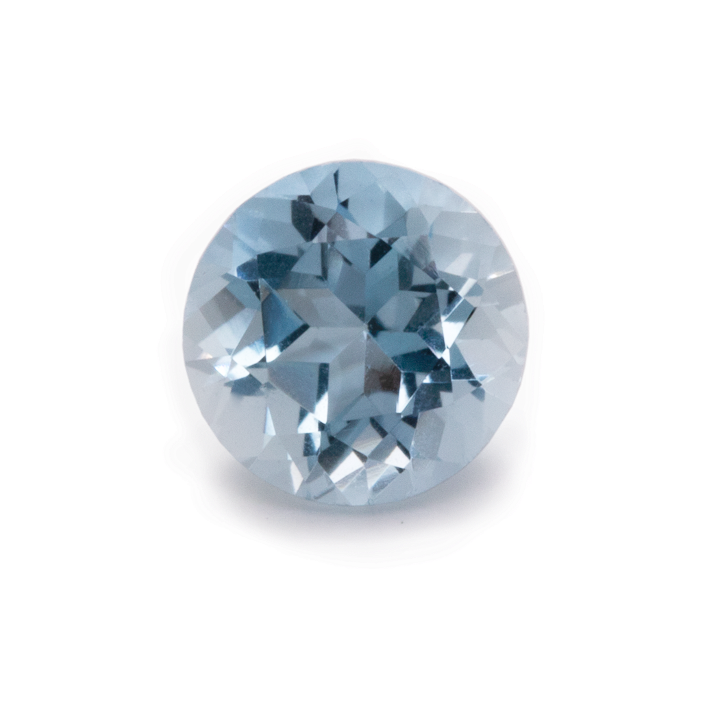 Aquamarine - A, round, 5x5 mm, 0.38-0.48 cts, No. A60001