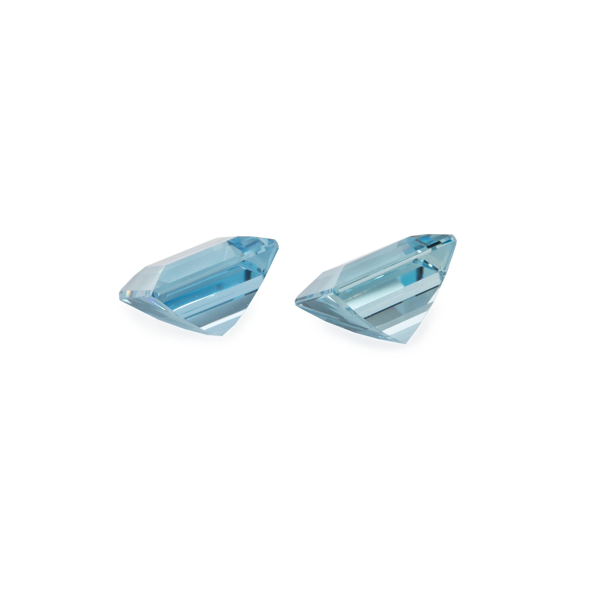 Aquamarine Pair - A, octagon, 10x10 mm, 8.60 cts, No. A74001