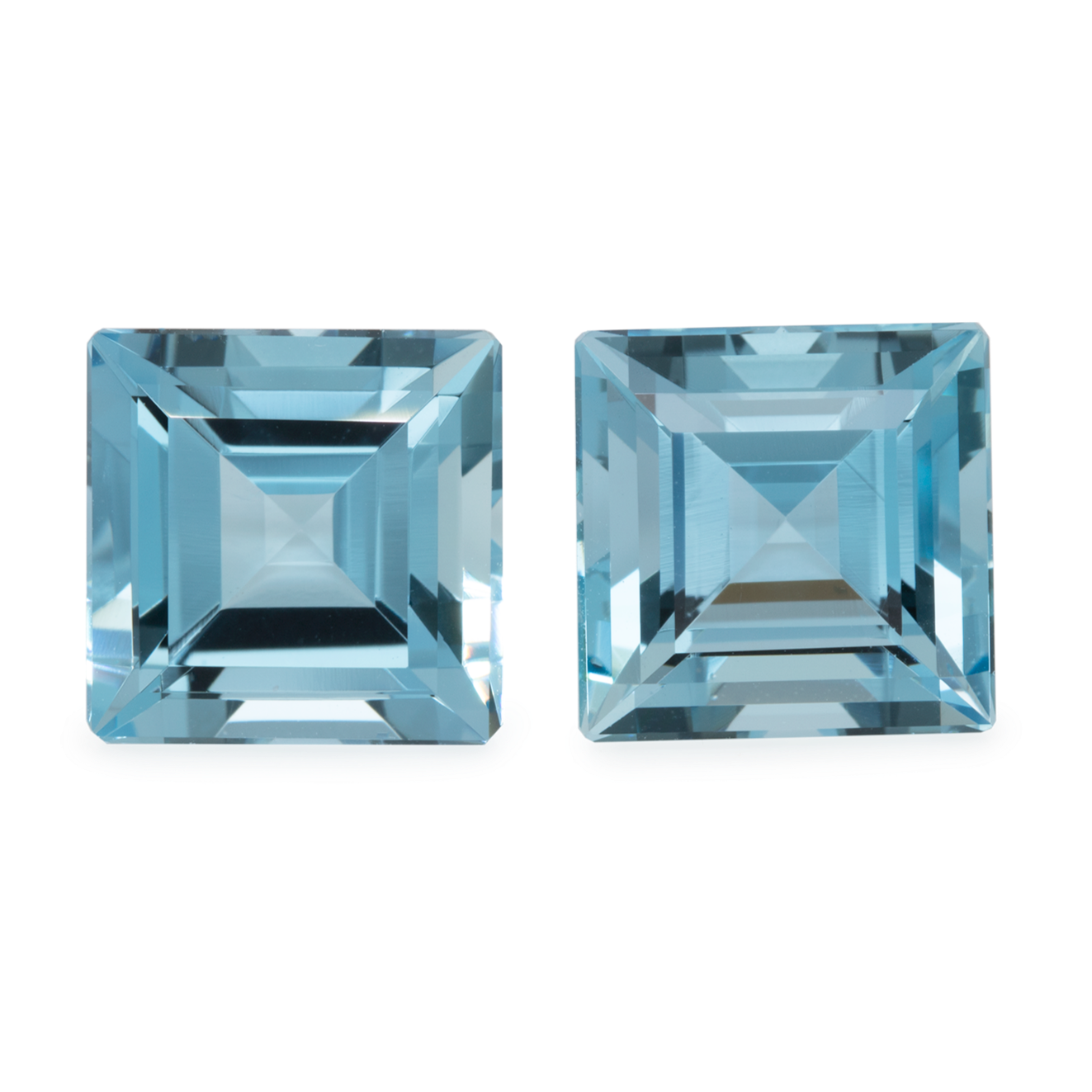 Aquamarine Pair - A, octagon, 10x10 mm, 8.60 cts, No. A74001