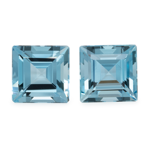 Aquamarine Pair - A, octagon, 10x10 mm, 8.60 cts, No. A74001