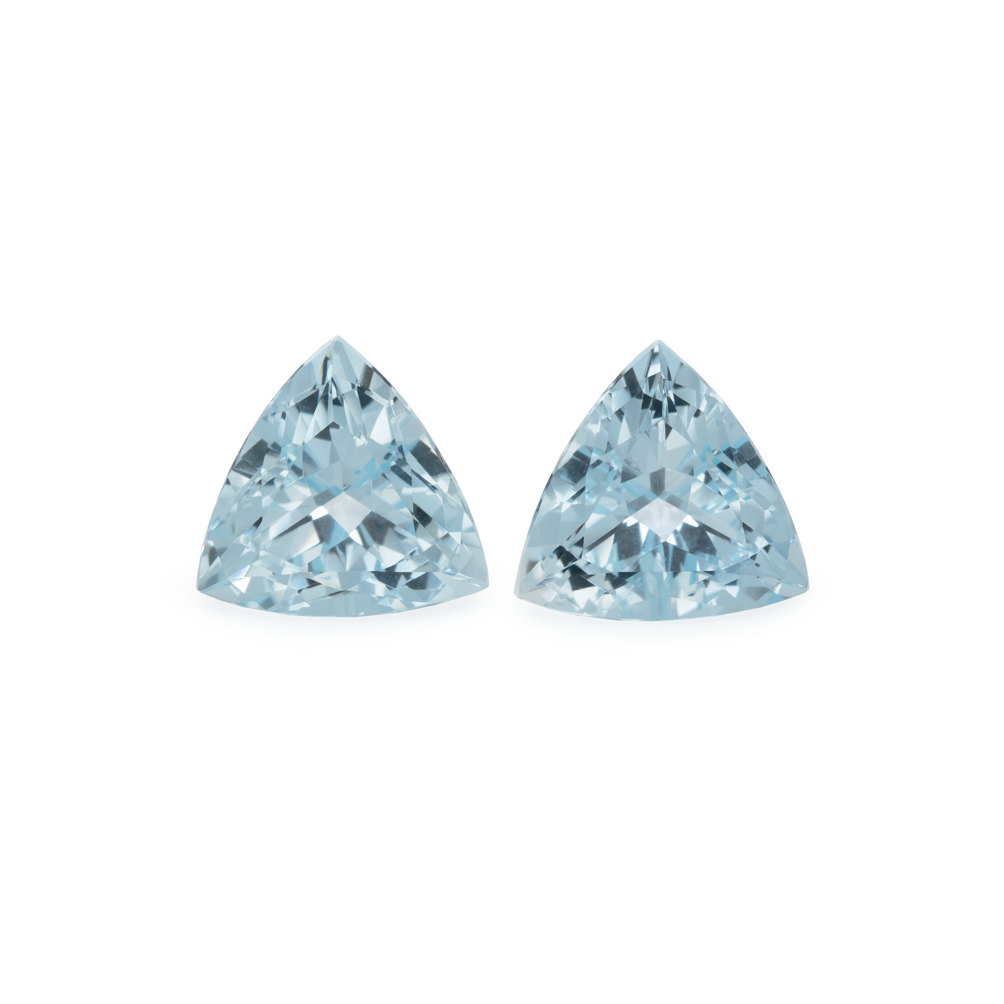 Aquamarine Pair - A, triangle, 9x9 mm, 3.99 cts, No. A78001