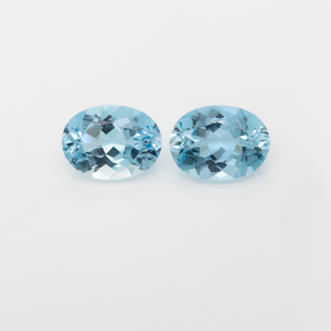 Aquamarine Pair - AA, oval, 8x6 mm, 2.16 cts, No. A99036