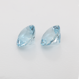 Aquamarin Paar - A, rund, 6x6 mm, 1.44 cts, Nr. A99037