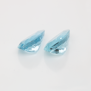 Aquamarine Pair - blue, pearshape, 16x11 mm, 11.69 cts, No. A99038