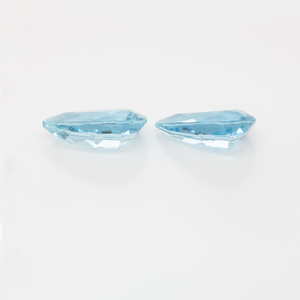 Aquamarine Pair - blue, pearshape, 14x8.5 mm, 6.67 cts, No. A99039