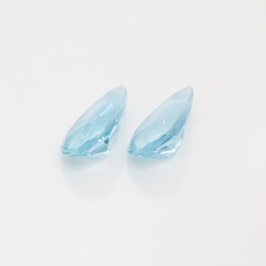 Aquamarine Pair - blue, pearshape, 14x8.5 mm, 6.67 cts, No. A99039