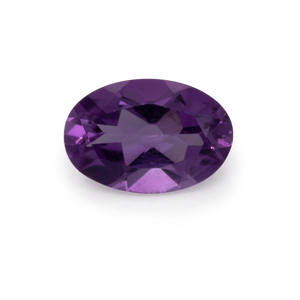 Amethyst - purple, oval, 6x4 mm, 0.38-0.43 cts, No. AMY27001