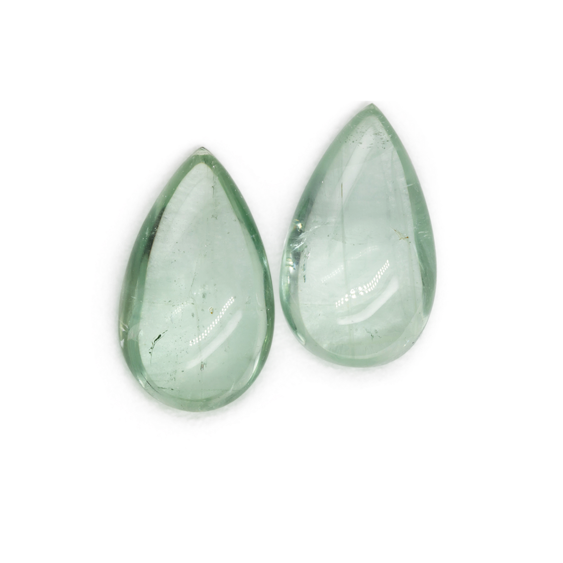 Beryl Pair - green, briolet, 27x16 mm, 61.89 cts, No. BY90042