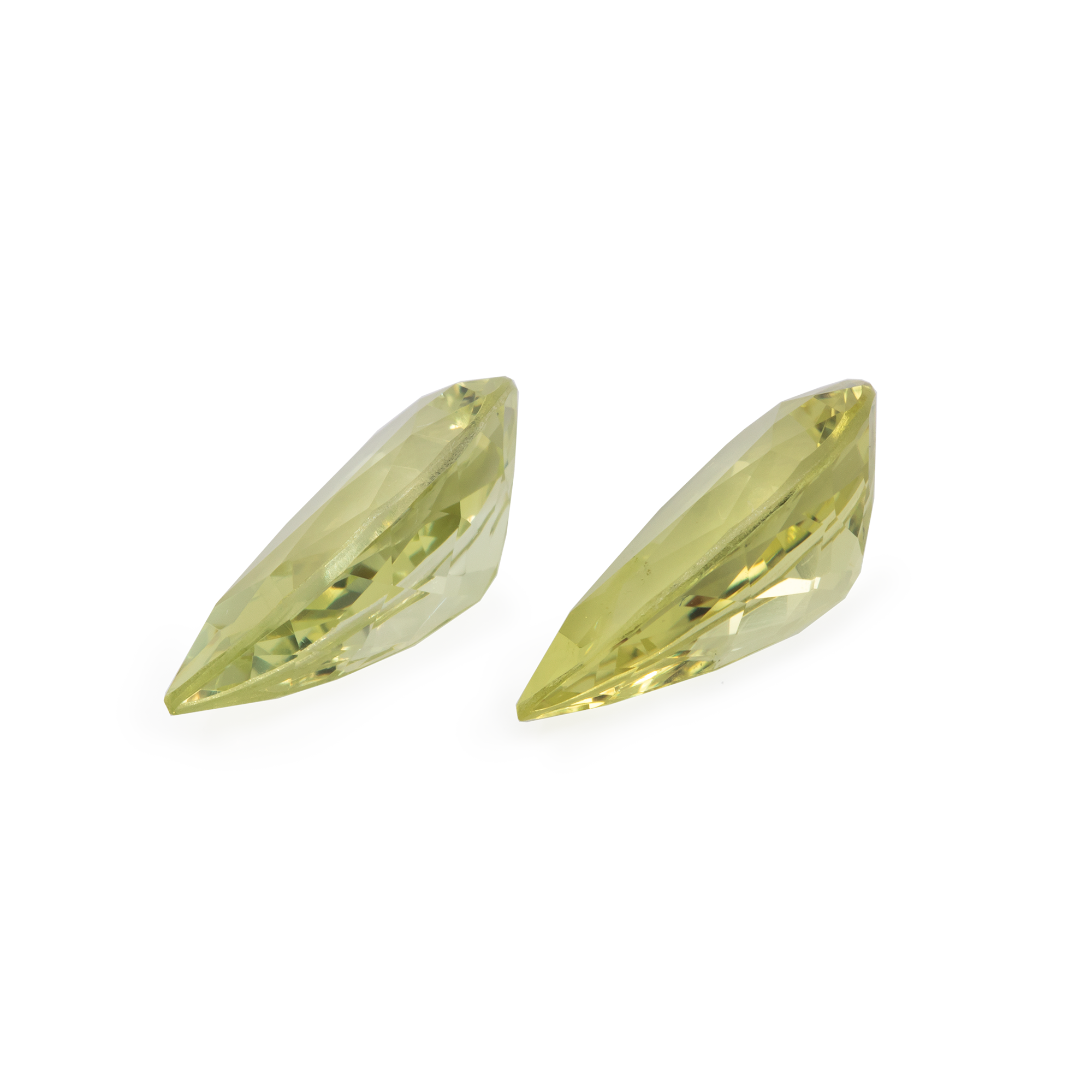 Chrysoberyl Pair - yellow, pearshape, 11.5x6.5 mm, 4.16 cts, No. CHB11001