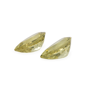 Chrysoberyll Paar - gelb, birnform, 12x8 mm, 6,92 cts, Nr. CHB12001