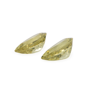 Chrysoberyl Pair - yellow, pearshape, 12x8 mm, 6.92 cts, No. CHB12001