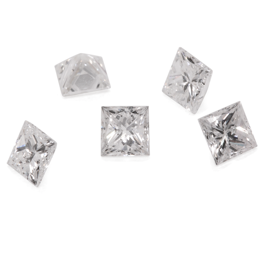 Diamond - white (TW), VS, princess cut, 2.1mm, approx. 0.06 cts, No. D11053