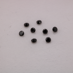 Diamond - black, non-transparent, round, 1 mm, approx. 0.005 cts, No. D11056