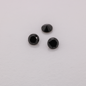 Diamond - black, non-transparent, round, 1.8mm, approx. 0.025 cts, No. D11059