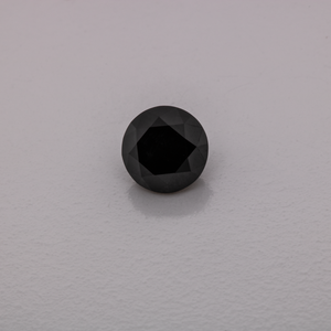 	 Diamond - black, non-transparent, round, 4.2mm, approx. 0.4 -0.5 cts, No. D11061