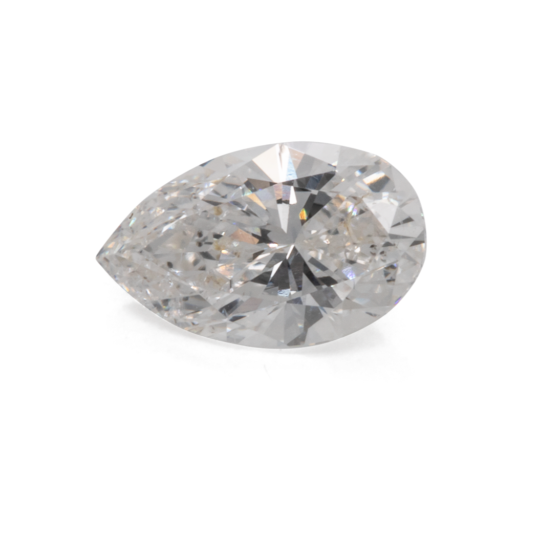 Diamond - fine white, SI2, pearshape, 5.6x3.5 mm, 0.26 cts, No. D80001