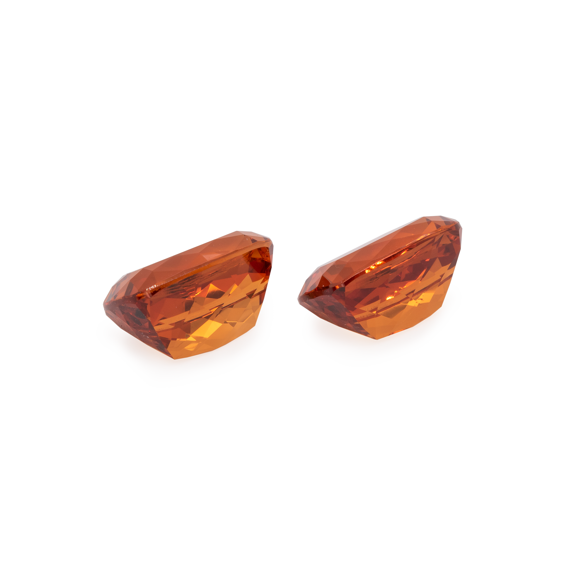 Mandarin Garnet Pair - orange, cushion, 10x8 mm, 8.84 cts, No. MG16002