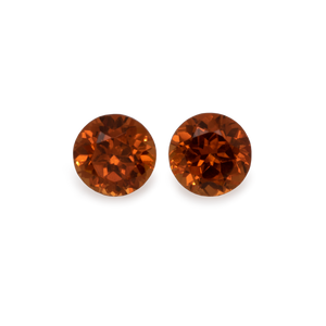 Mandarin Garnet Pair - orange, round, 3x3 mm, 0.22-0.34 cts, No. MG22003