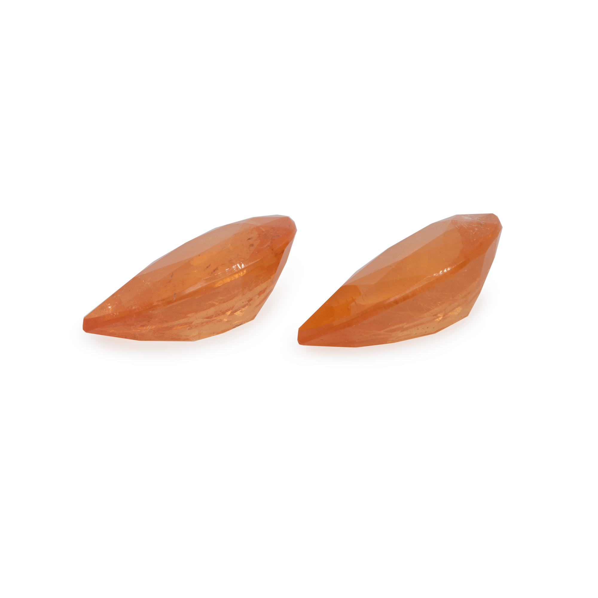 Mandarin Granat Pair - light orange, pearshape, 12x8 mm, 6.94 cts, No. MG27003