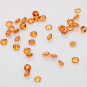 Mandarin Granat - hell orange, rund, 1,5x1,5 mm, 0,02-0,03 cts, Nr. MG28002
