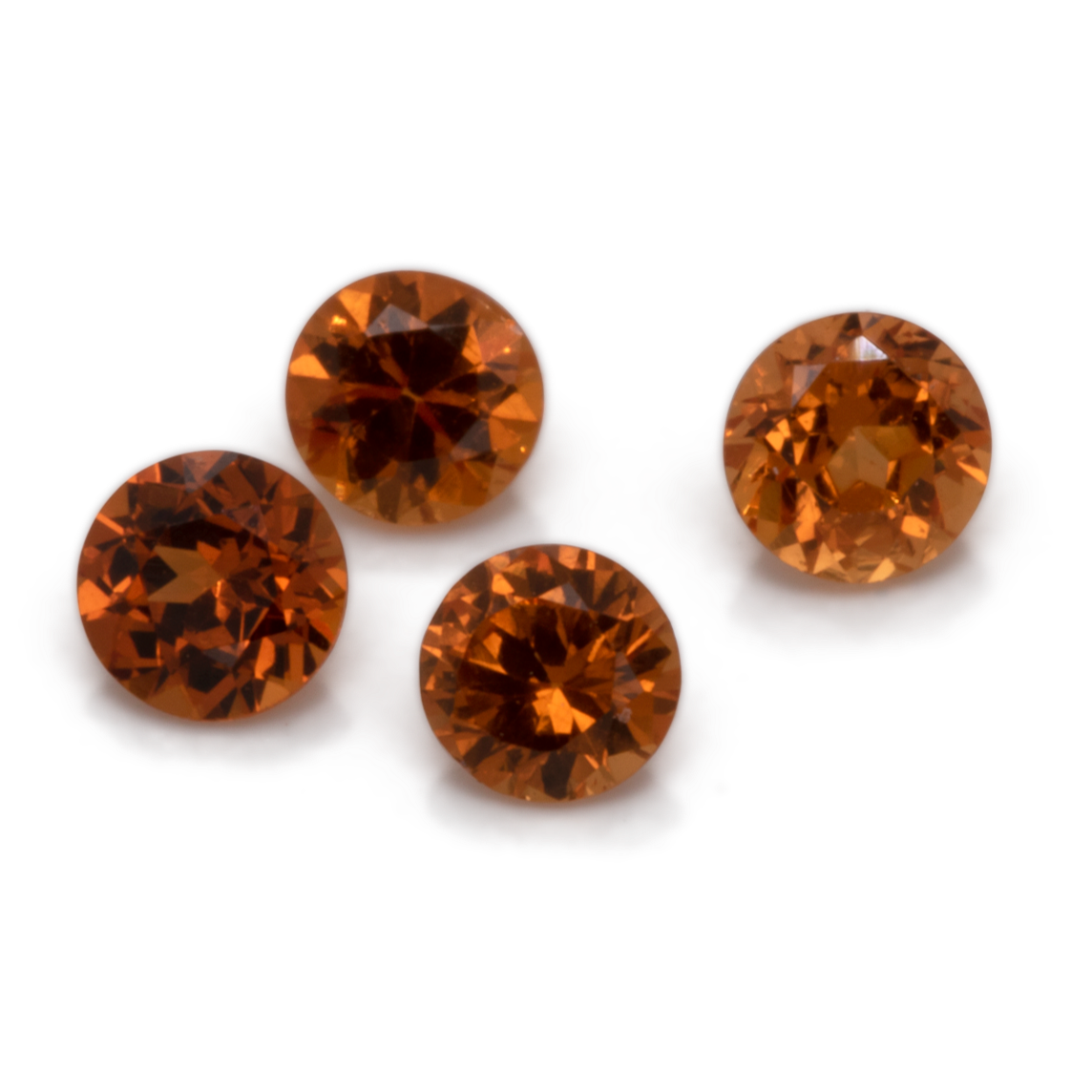 Mandarin Granat - orange, rund, 2.5x2.5 mm, 0,07-0,09 cts, Nr. MG35001