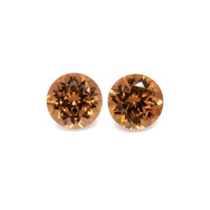Mandarin Granat Paar - orange, rund, 3.5x3.5 mm, 0.45 cts, Nr. MG99006