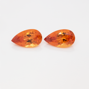 Mandarin Granat Paar - orange, birnform, 13x7.5 mm, 7.76 cts, Nr. MG99059