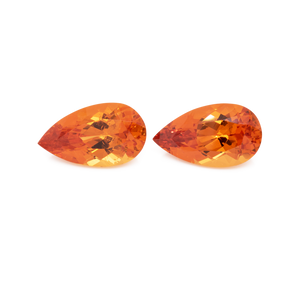 Mandarin Granat Paar - orange, birnform, 13x7.5 mm, 7.76 cts, Nr. MG99059
