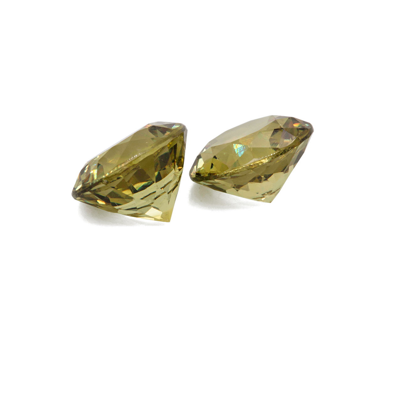Mali Granat Paar - gelb, rund, 7,5x7,5 mm, 4,07 cts, Nr. MI10002