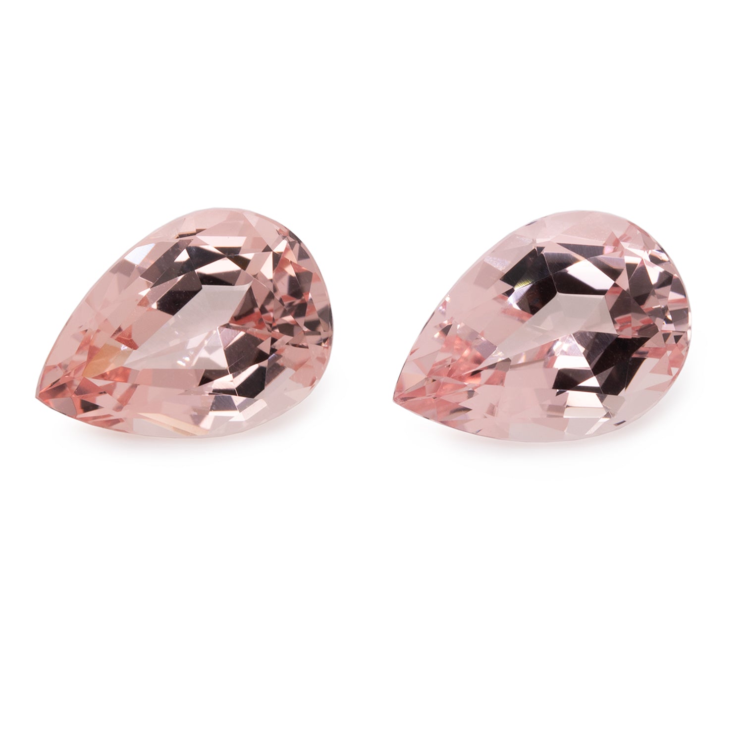 Morganit Paar - rosa, birnform, 14x10 mm, 9,24 cts, Nr. MO11001